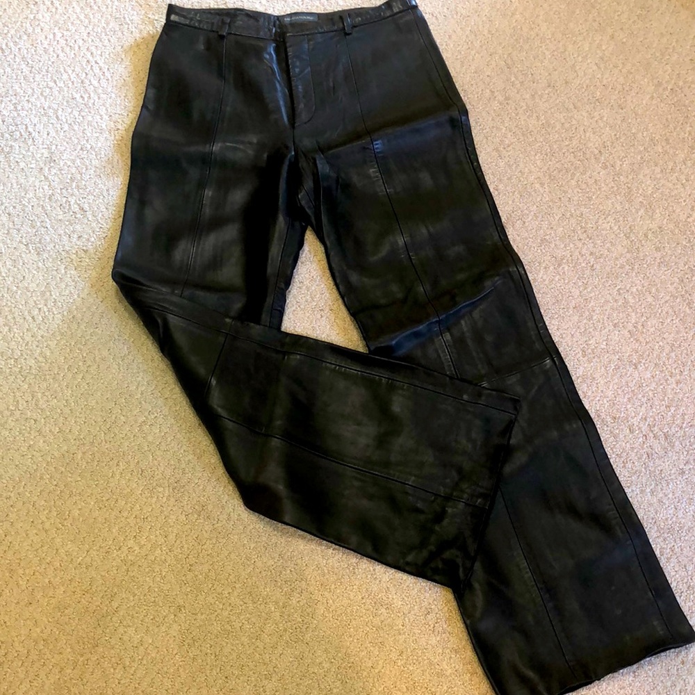 Black leather pants